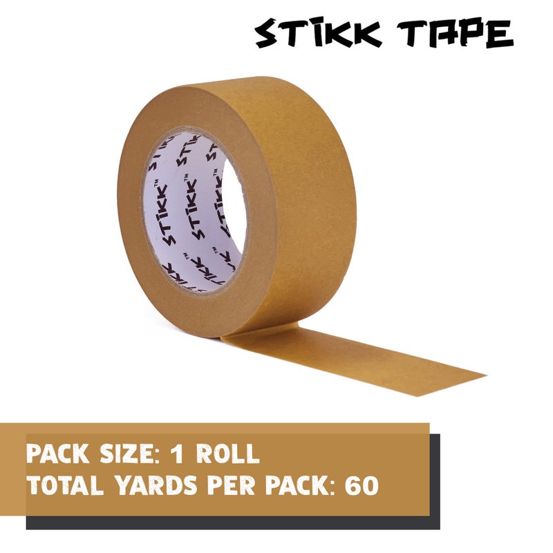 STIKK Painters Tape - 1pk Brown Painter Tape - 2 inch x 60 Yards - Paint Tape for Painting, Edges, Trim, Ceilings - Masking Tape for DIY Paint Projects - Residue-Free Painting Tape - Image 3